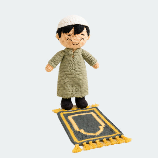 Boy Prayer Buddy Crochet Doll