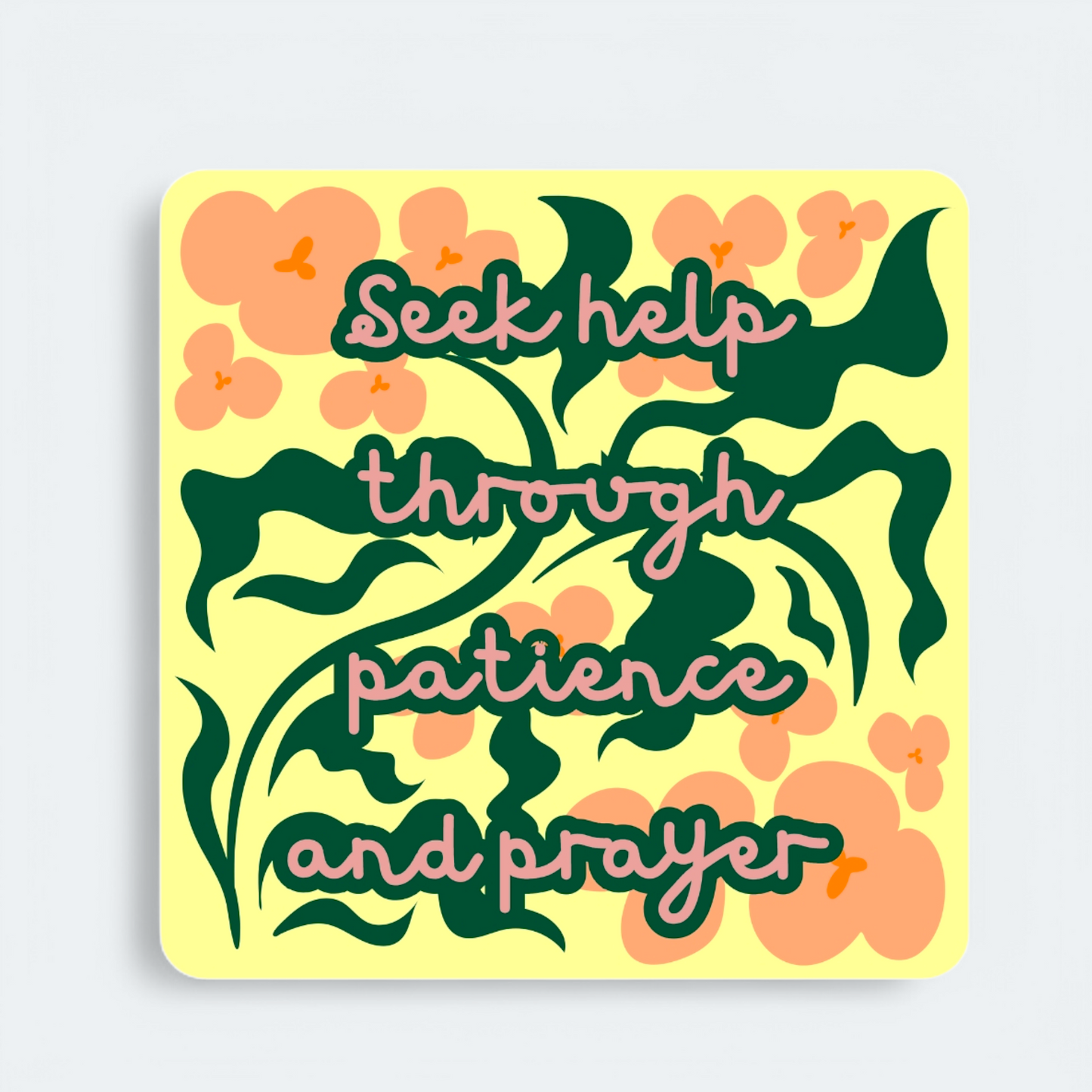 Islamic Quote Square Magnet