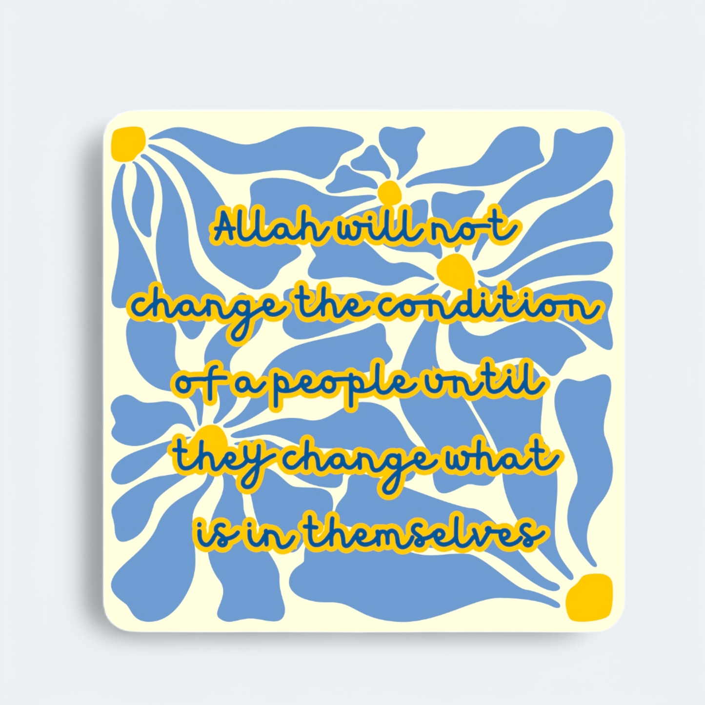 Islamic Quote Square Magnet