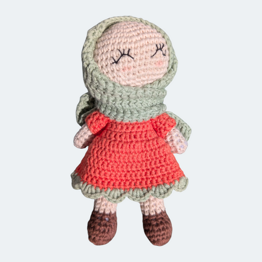 Crocheted Hijabi Mini Dolls with keyring