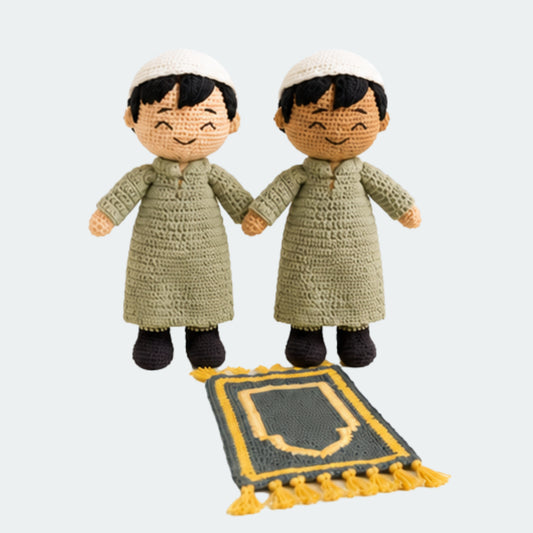 Boy Prayer Buddy Crochet Doll