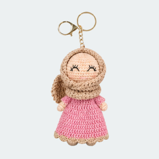 Crocheted Hijabi Mini Dolls with Keyring