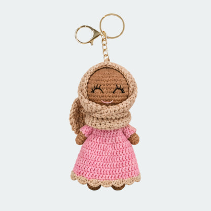 Crocheted Hijabi Mini Dolls with Keyring