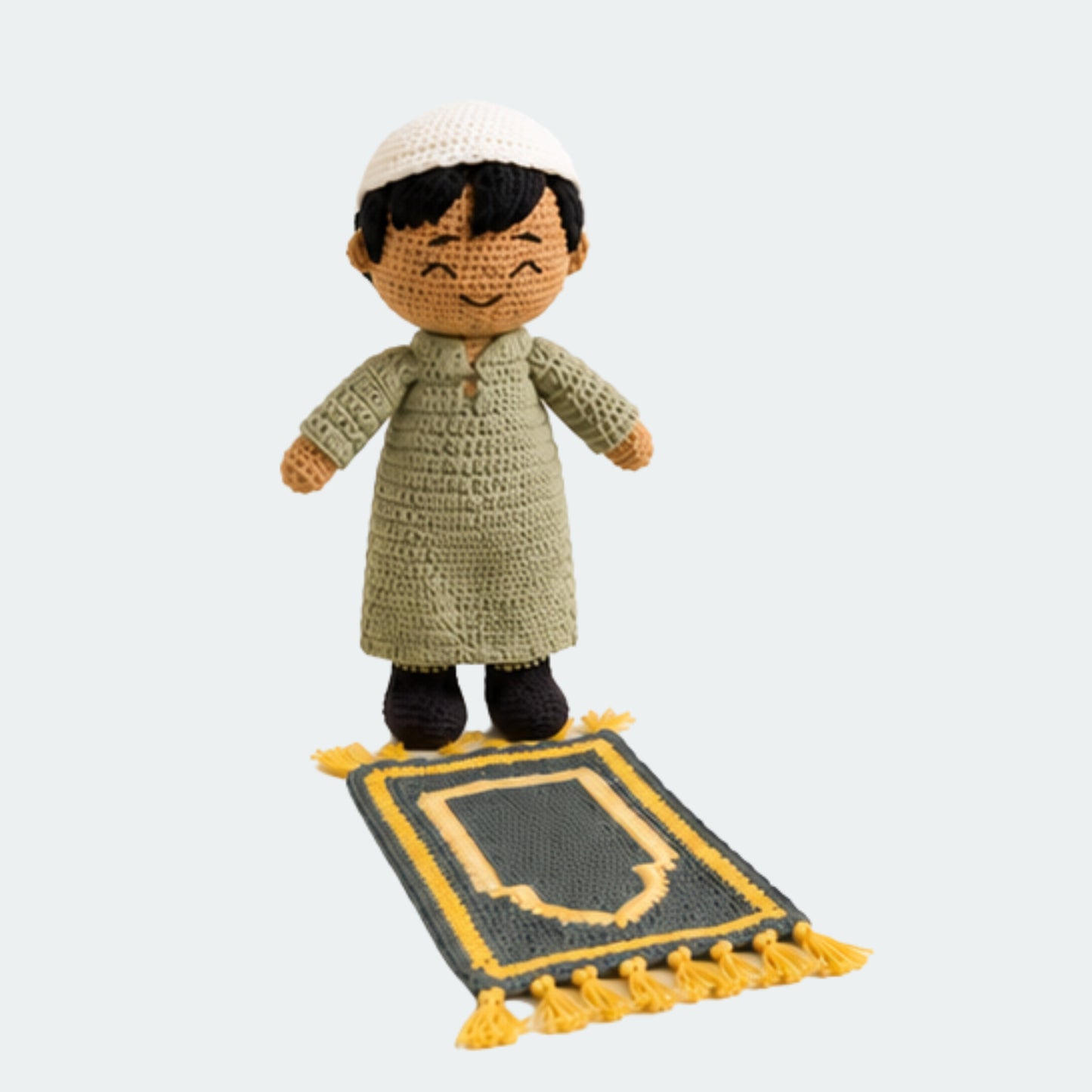 Boy Prayer Buddy Crochet Doll