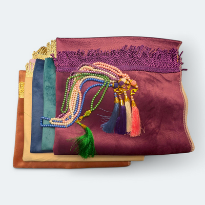 Full Size Prayer Mat with Tasbeeh - Janamaz