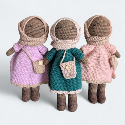 Crocheted Hijabi Girl Dolls