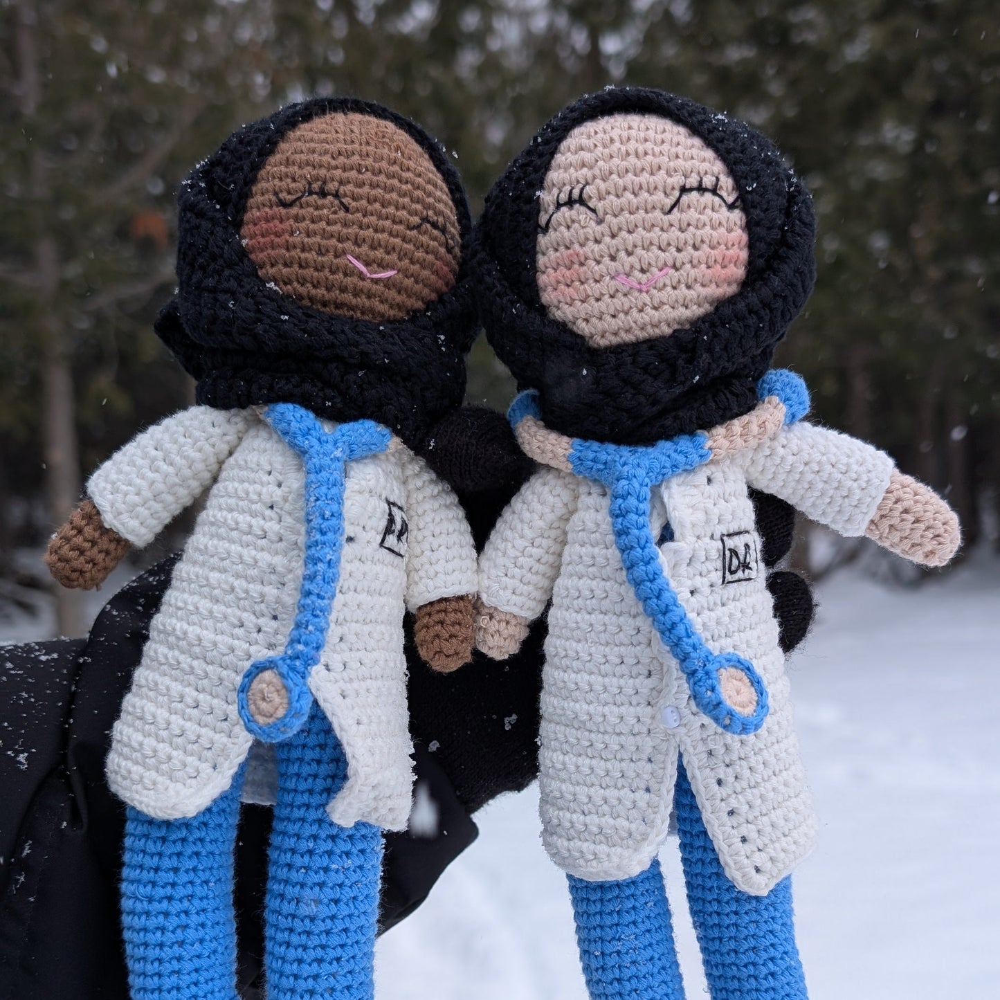 Crocheted Hijabi Doctor Dolls - Limited Edition