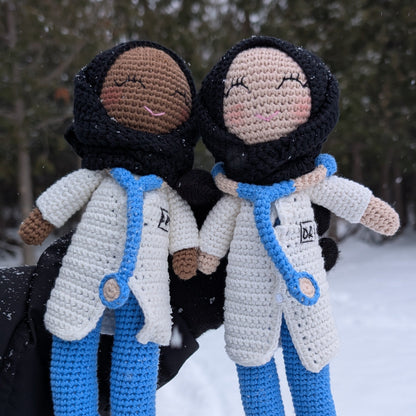 Crocheted Hijabi Doctor Dolls - Limited Edition