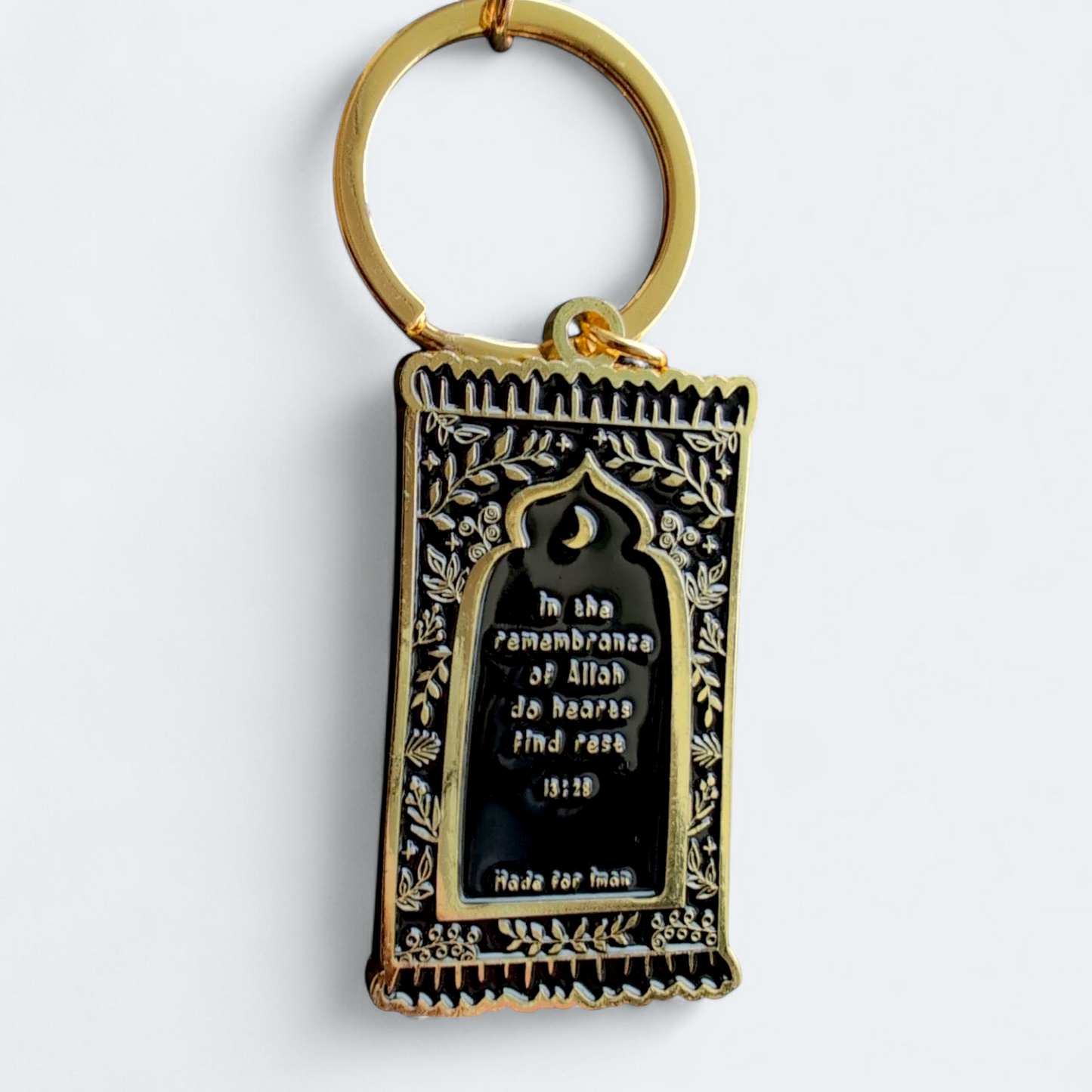 Enamel Keychain - "In the Remembrance of Allah do hearts find rest"