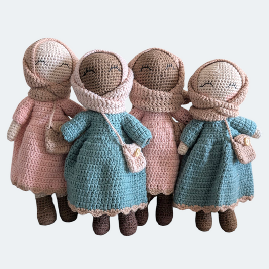 Crocheted Hijabi Girl Dolls