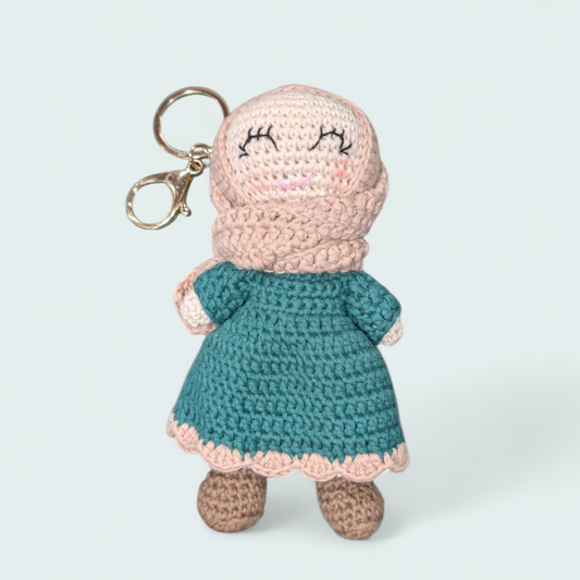Crocheted Hijabi Mini Dolls with Keyring
